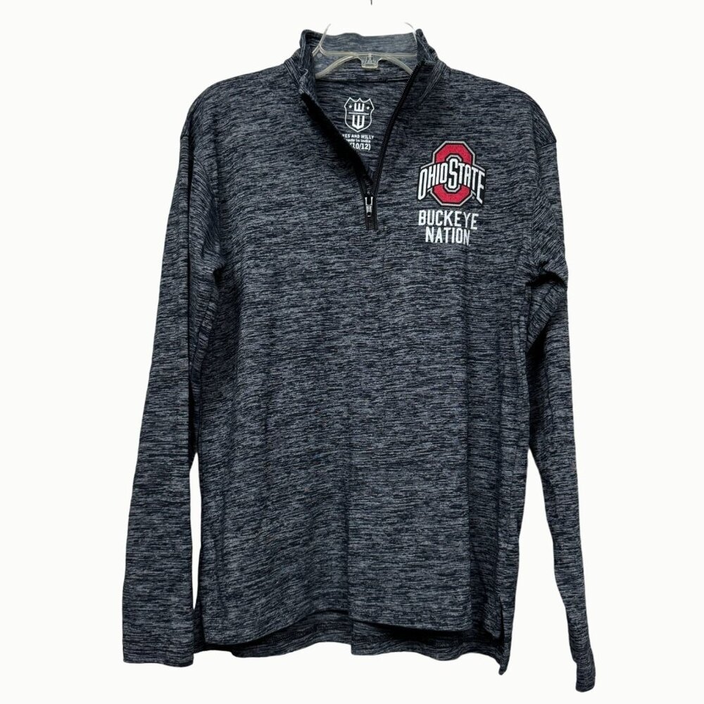 Ohio State Buckeyes Quarter-Zip Pullover Wes & Willy Men’s Size M